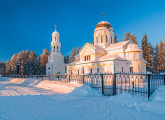 Church of the icon of Our Lady of Kazan in the village of Urdoma.Arkhangelsk region.Russia