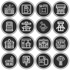 16 pack of garrison  lineal web icons set