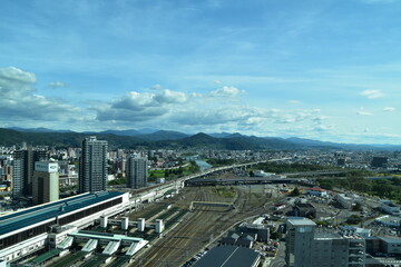 The view of Morioka City in Japan