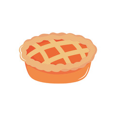 apple pie icon, flat style
