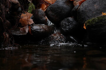 stream trought rocks