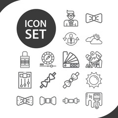 Simple set of shaded related lineal icons.