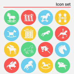 16 pack of bred  filled web icons set