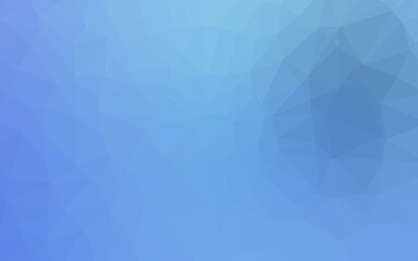 Light BLUE vector shining triangular template.