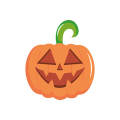 halloween pumpkin icon, flat style