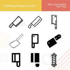 Simple set of 93 related lineal icons.