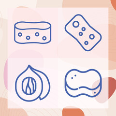 Simple set of collect related lineal icons
