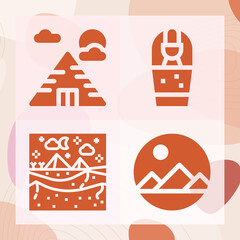 Simple set of sinai related filled icons