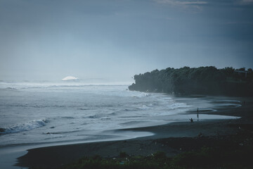 cliff and waves