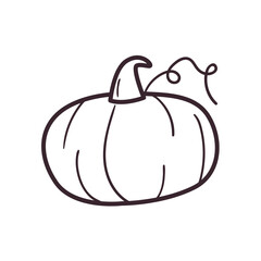 pumpkin line style icon vector design