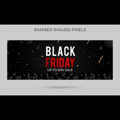 black friday banner best offer special offer big sale forr social media template banners up to 50% off