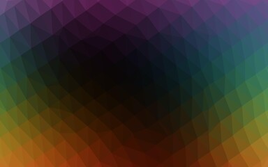 Obraz premium Dark Multicolor, Rainbow vector blurry triangle texture.