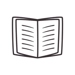 book daily sticker line style icon vector design