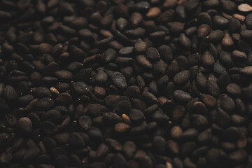 Black Sesame seeds macro close up