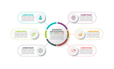 Business circle. timeline infographic icons designed for abstract background template milestone element modern diagram process technology digital marketing data presentation chart Vector
