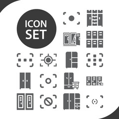 Simple set of shifted related filled icons.