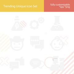 Simple set of inert related filled icons.