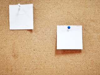 blank note paper on cork board