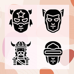 Simple set of desperate related filled icons
