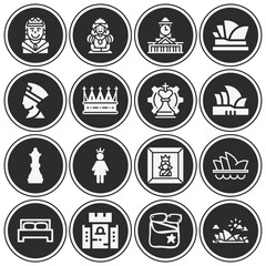 16 pack of victoria  filled web icons set