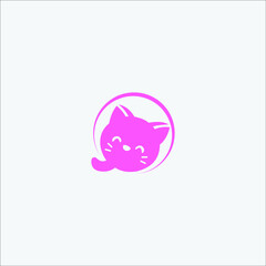 illustration logo cat icon templet