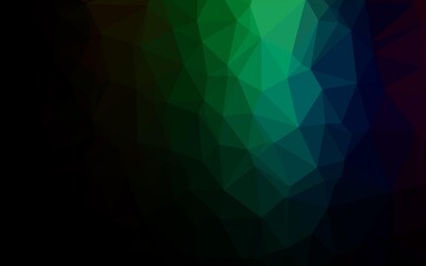 Obraz premium Dark Multicolor, Rainbow vector shining triangular template.