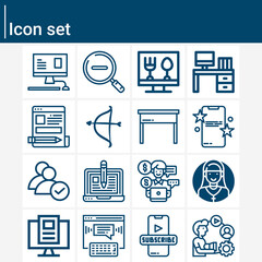 Simple set of supporters related lineal icons.
