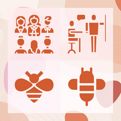 Simple set of social affair related filled icons