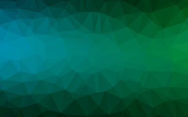 Dark Blue, Green vector blurry triangle template.