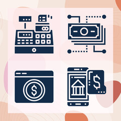 Simple set of supervisory related filled icons