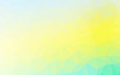 Fototapeta premium Light Green, Yellow vector abstract polygonal texture.