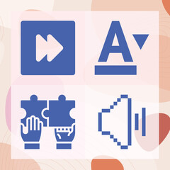 Simple set of alternatives related filled icons