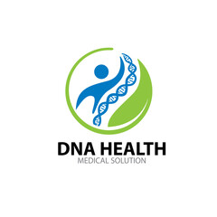 dna health nature solution logo designs for edical service