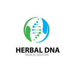 dna herbal and nature logo designs for medical service