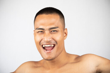 Asian men smiling happy, lifestyle