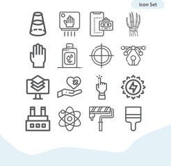 Simple set of ability related lineal icons.