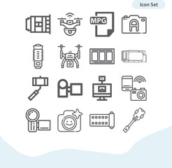 Simple set of was related lineal icons.