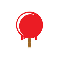 Illustration vector graphic of a red balloon ice cream. Perfect for ice cream product logos and stickers for children's books.