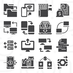 16 pack of sovereignty  filled web icons set