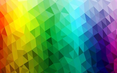Light Multicolor, Rainbow vector polygon abstract backdrop.