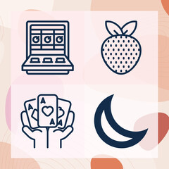 Simple set of chapter related lineal icons