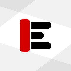abstract letter E bold logo
