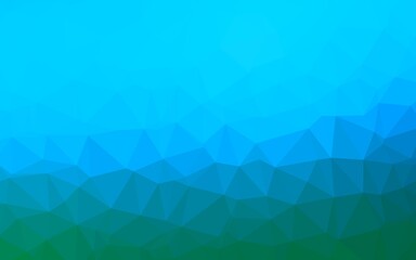Light Blue, Green vector abstract polygonal layout.