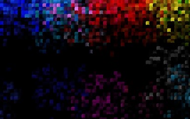 Dark Multicolor, Rainbow vector background with rectangles.