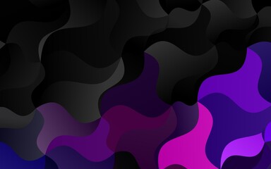 Dark Purple, Pink vector pattern with liquid shapes.