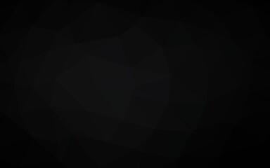 Obraz premium Dark Black vector polygonal background.