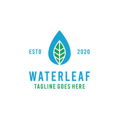 Water Green Leaf Logo design Vector