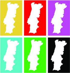 set of portugal maps