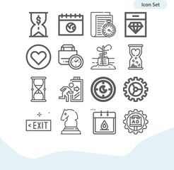 Simple set of passing related lineal icons.