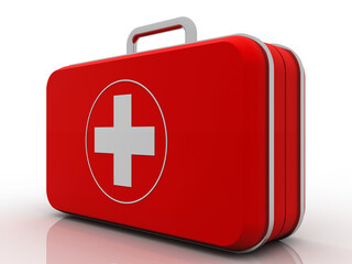Fototapeta premium 3d rendering First aid kit
